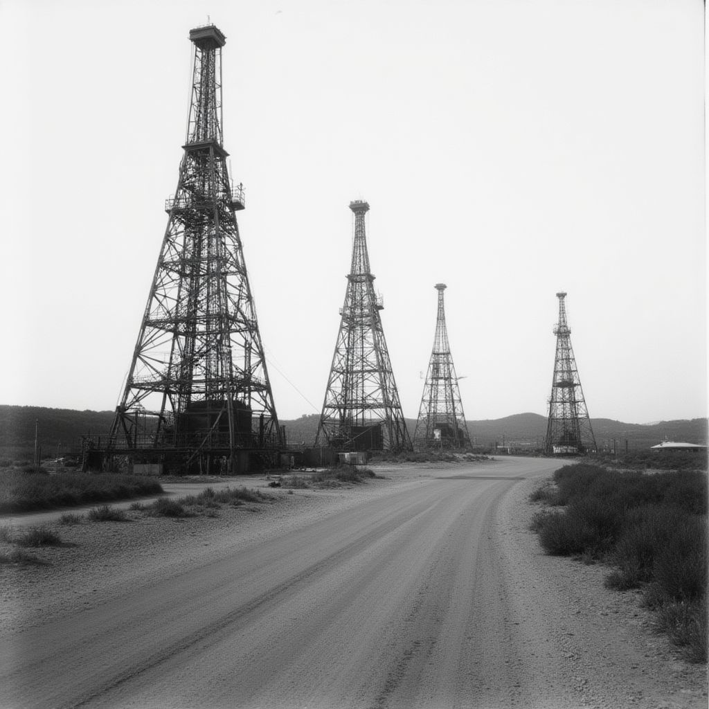 Imágenes históricas de los primeros pozos petroleros en Argentina